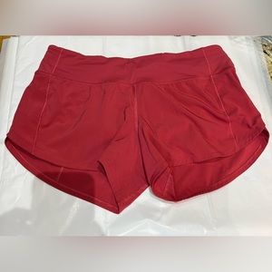 Lululemon Speed Up Mid-rise lined shorts. 4”. Size 6 Tall.